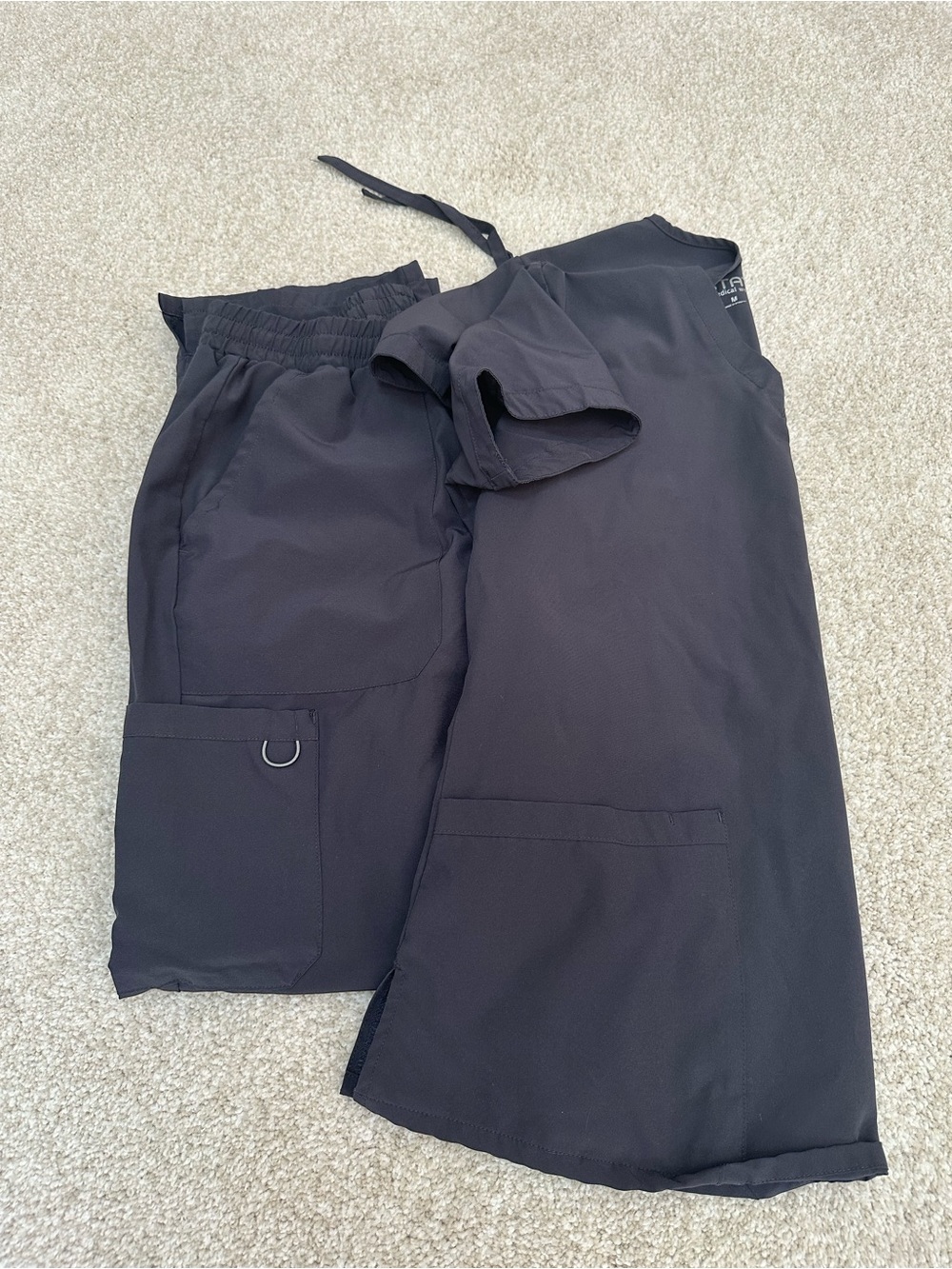 Women’s Gray Utility Scrub Pants and Top Set